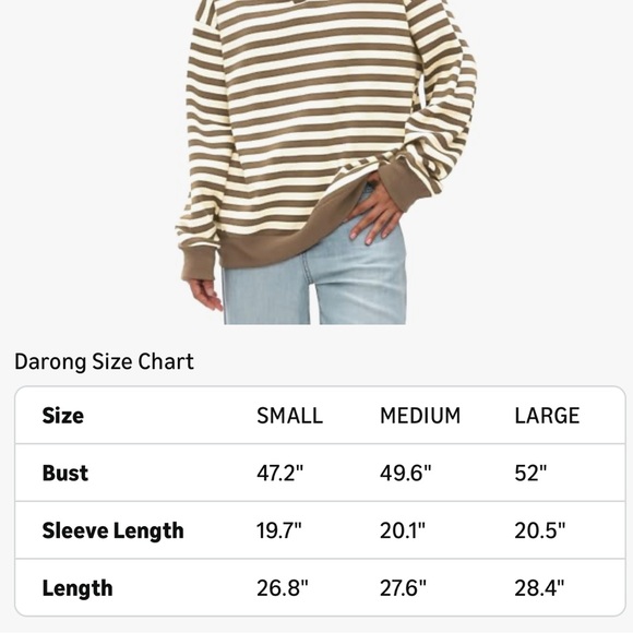 Striped Collared Sweatshirt - Picture 2 of 3